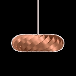 TR5 hanglamp, alu/koper, 60 x 20 cm