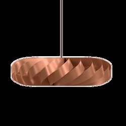 TR5 hanglamp, alu/koper, 80 x 22 cm