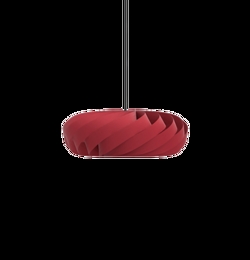 TR5 hanglamp, berk/rood, 40 x 18 cm
