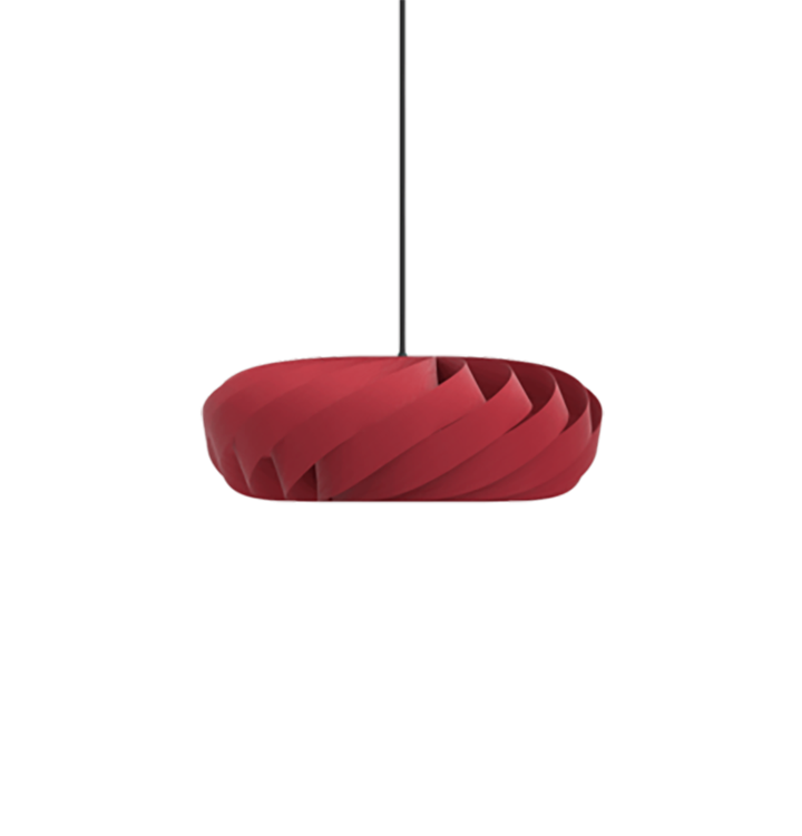 TR5 hanglamp, berk/rood, 40 x 18 cm