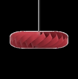 TR5 hanglamp, berk/rood, 80 x 22 cm