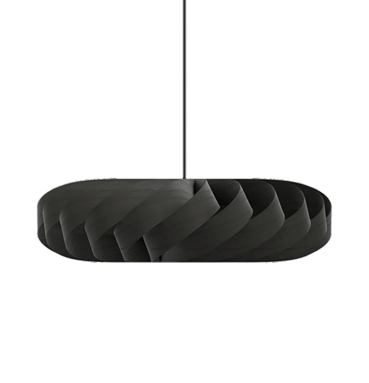 TR5 hanglamp, berk/zwart, 80 x 22 cm
