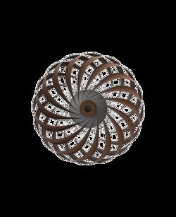 TR5 wandlamp, berk/bruin, 40 x 18 cm