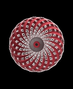 TR5 wandlamp, berk/rood, 60 x 20 cm