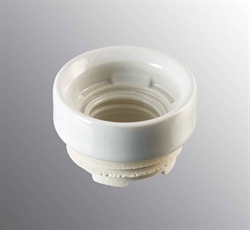 Onderdeel: Ifö geglazuurde omlopende ring voor E27-fitting, wit