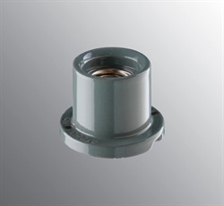Onderdeel: Ifö E27-fitting grijs porselein voor kabelaansluiting.