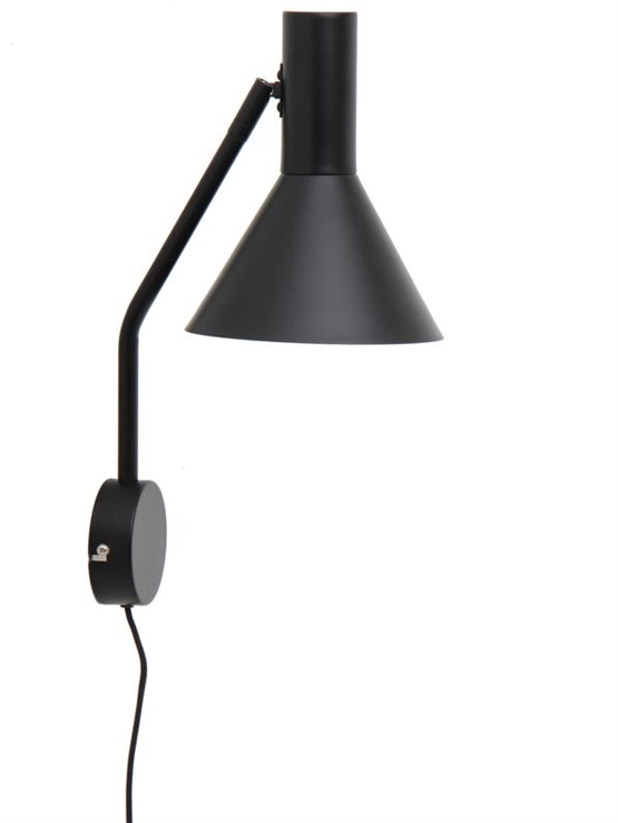 LYSS wandlamp, mat zwart