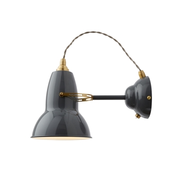 Original 1227 wandlamp, messing/grijs