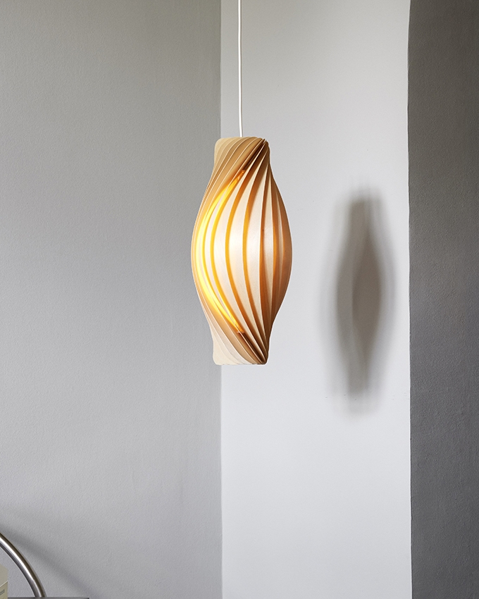 NO111 hanglamp, berk/natuur, 20 x 72 cm