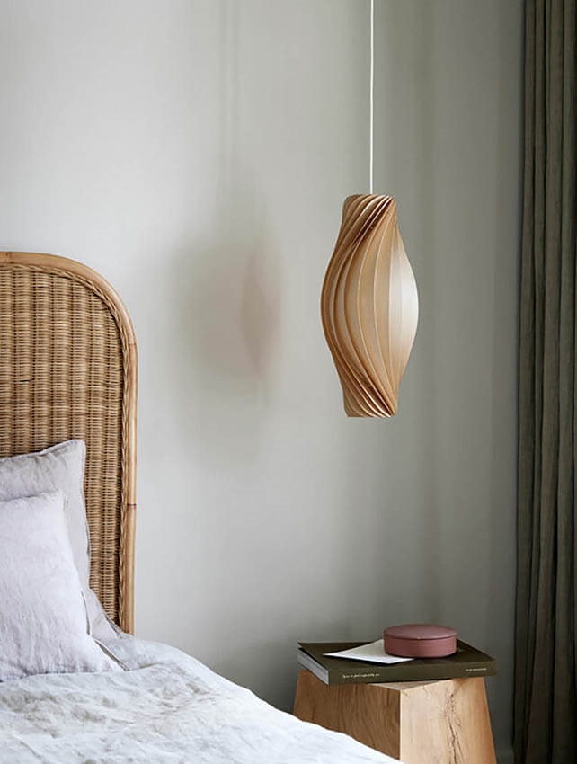 NO111 hanglamp, berk/natuur, 19 x 43 cm