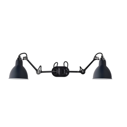 Lampe Gras No 204 Double wandlamp, zwart/blauw