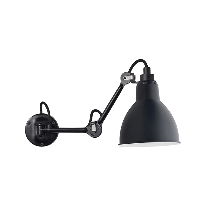 Lampe Gras No 204 wandlamp, zwart/blauw