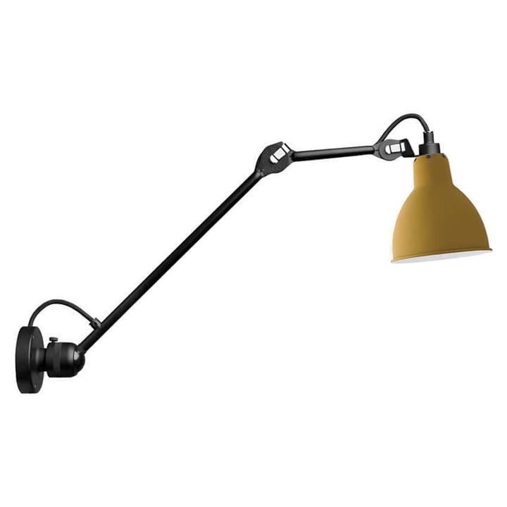 Lampe Gras No 304 L40 wandlamp, zwart/geel