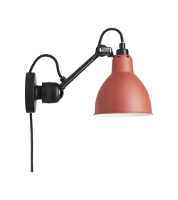 Lampe Gras No 304CA wandlamp, zwart/rood