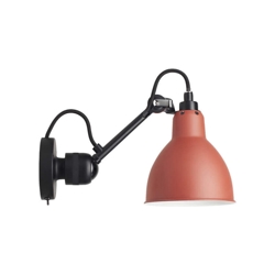 Lampe Gras No 304SW wandlamp, zwart/rood
