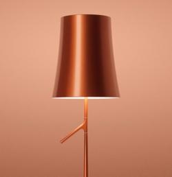 Birdie Lettura LED vloerlamp, koper