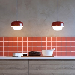 Haipot hanglamp, donkerrood