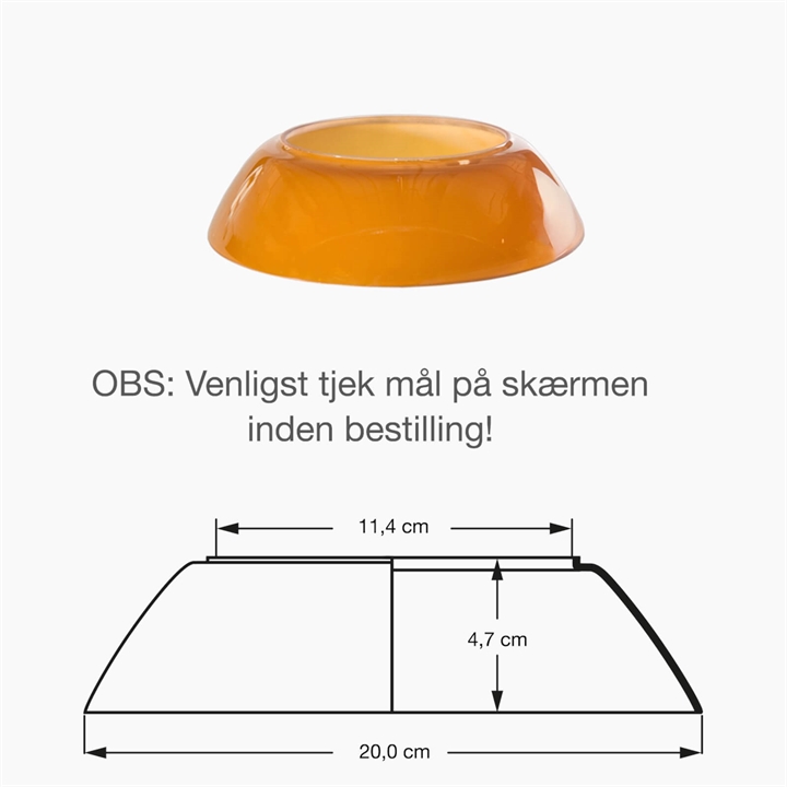 PH 3½-3 tussenkap, amberkleurig glas