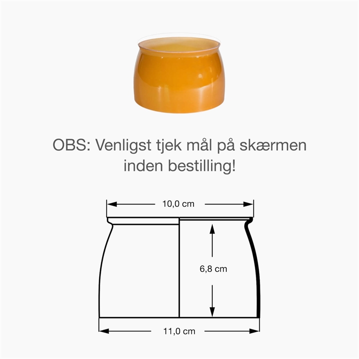 PH 3½-3 onderscherm, amberkleurig glas