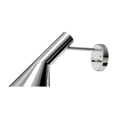 AJ wandlamp m/schakelaar, gepolijst staal