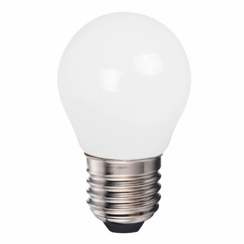 LED 4W kroonlamp opaal, E27, 2700K (3-staps dimbaar)