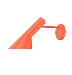 AJ wandlamp z/schakelaar, electric orange