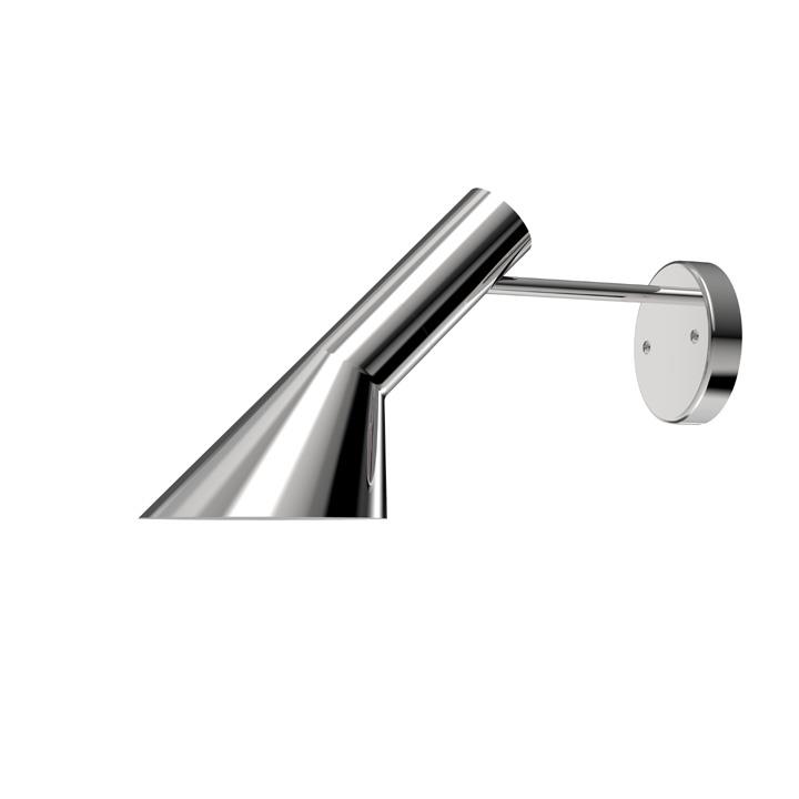 AJ wandlamp z/ schakelaar, gepolijst staal