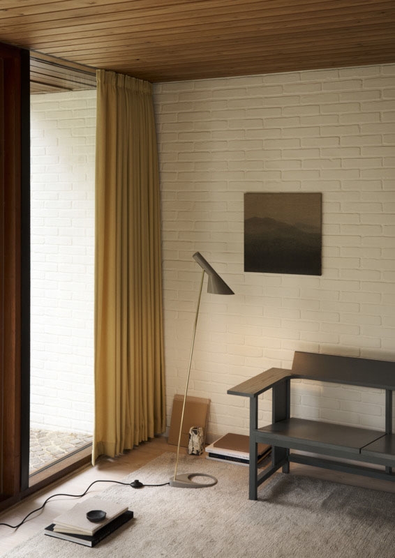 AJ vloerlamp, grijs/messing