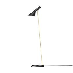 AJ vloerlamp, zwart/messing
