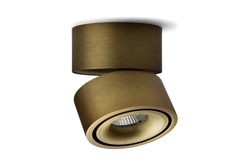 Easy W100 Build On LED spot, geborsteld messing