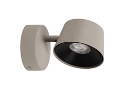 Direction Short wandlamp, mat grijs