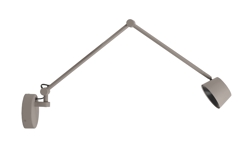Direction wandlamp, mat grijs