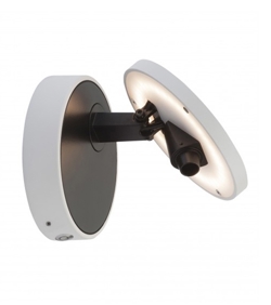 DOT W120 wandlamp met dimmer, wit/zwart