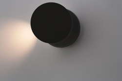 DOT W120 wandlamp met dimmer, zwart/zwart