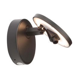 DOT W120 wandlamp met dimmer, zwart/zwart