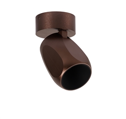 Facet W70 plafondlamp/spot, dark coffee