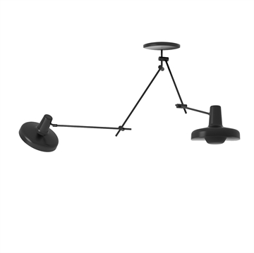 ARIGATO plafondlamp dubbel, zwart