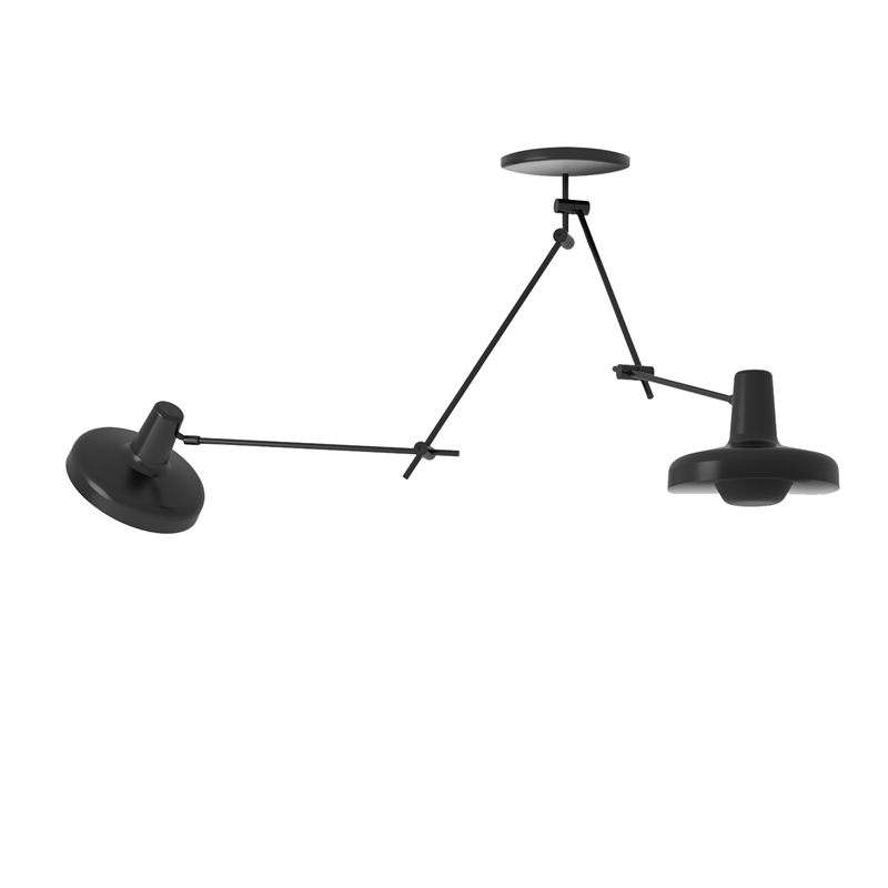 ARIGATO plafondlamp dubbel, zwart