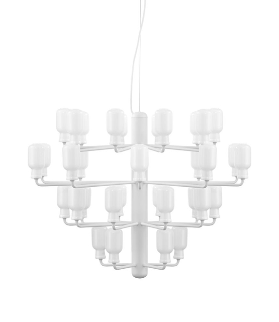 Amp Kroonluchter - Groot, Wit/Wit marmer