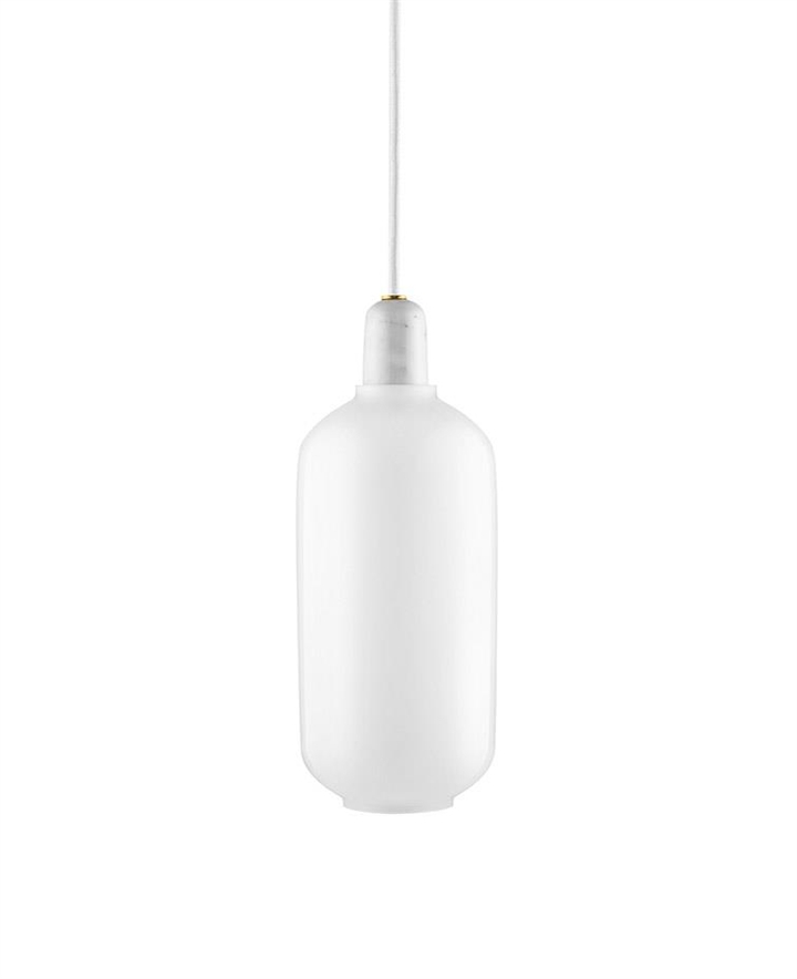 Amp hanglamp - Groot, Wit/Wit marmer