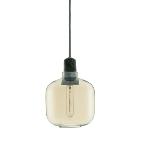 Amp hanglamp - Klein, Goud/Groen marmer