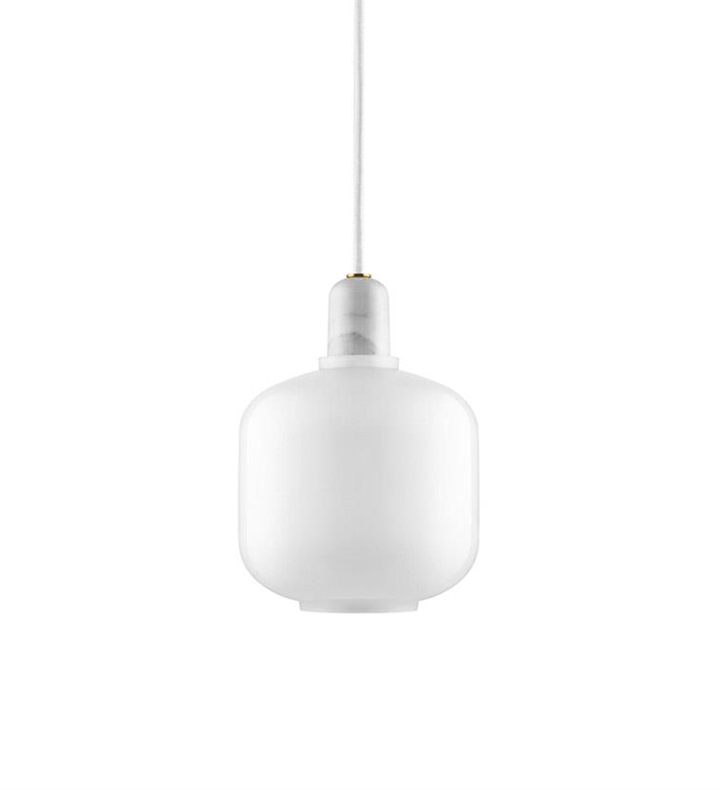 Amp hanglamp - Klein, Wit/Wit marmer