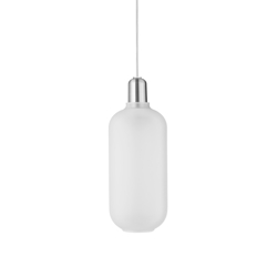 Amp hanglamp - Groot, Mat wit/Zilver