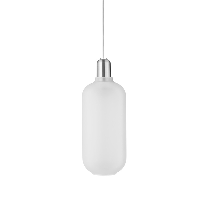 Amp hanglamp - Groot, Mat wit/Zilver