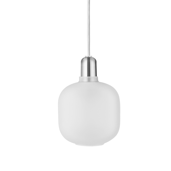 Amp hanglamp - Klein, Mat wit/Zilver