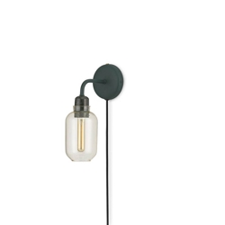Amp wandlamp - Goud/Groen marmer