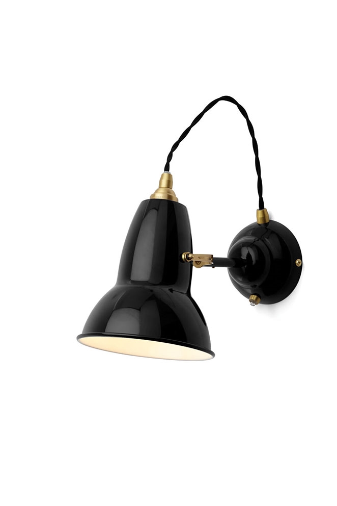Original 1227 wandlamp, messing/zwart