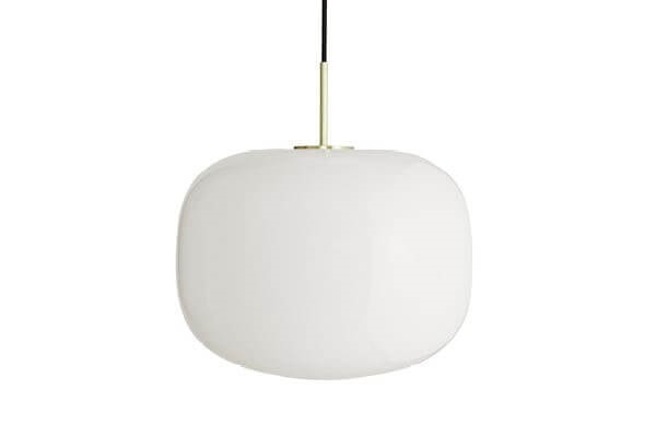 Cuscino hanglamp large Ø35, messing/opal
