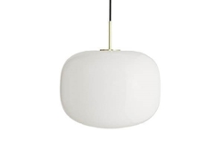 Cuscino hanglamp large Ø35, messing/opal