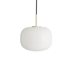 Cuscino hanglamp medium Ø26, messing/opal